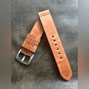 Shinola Buckle on Handmade Watch Band Strap 20mm for 41mm Runwell etc.
